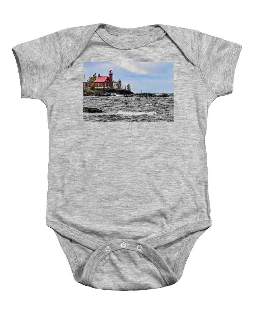 Eagle Harbor Lighthouse Baby Onesie featuring the photograph Eagle Harbor Lighthouse by Susan Rydberg