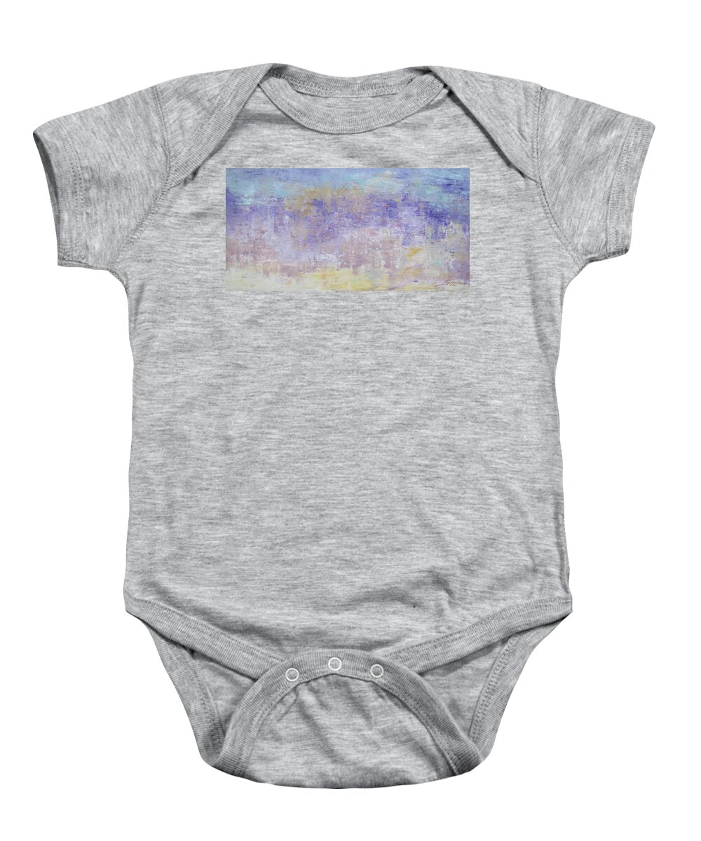 Abstract Baby Onesie featuring the painting Emotional Response by Roberta Rotunda