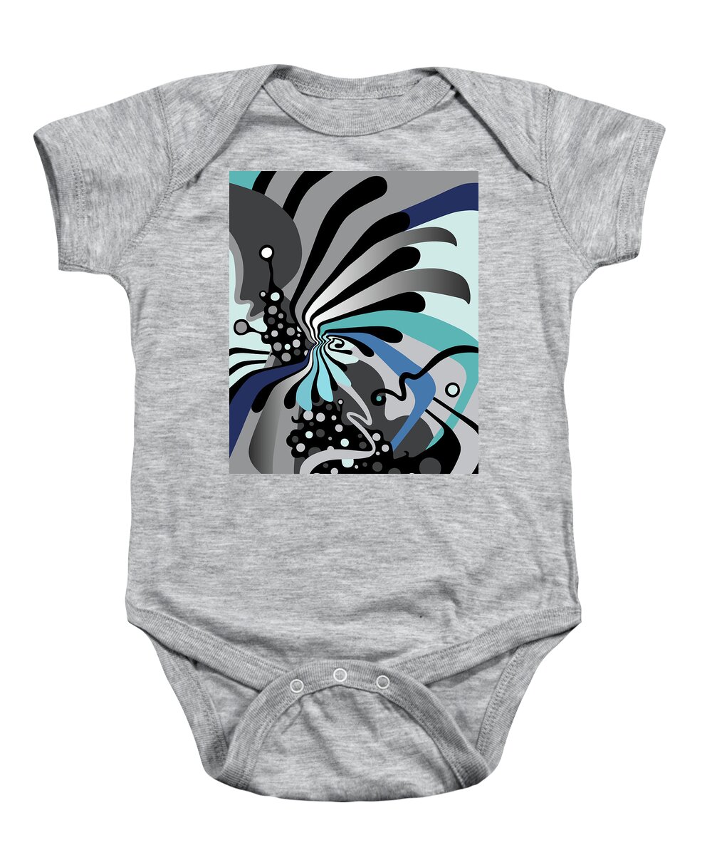 Expansion Baby Onesie featuring the painting Expansion by Nikita Coulombe