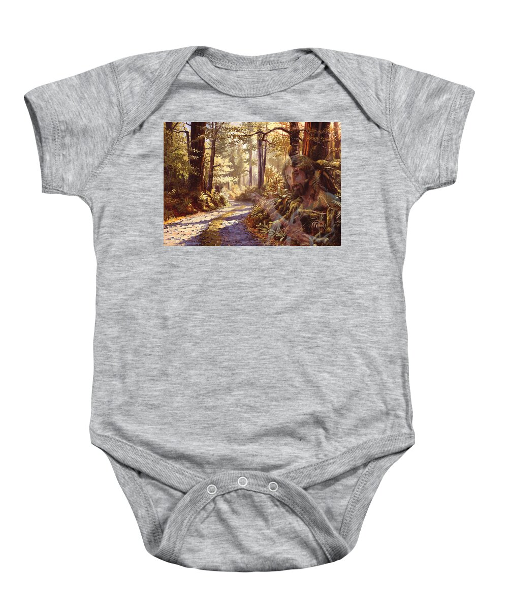 Hidden Baby Onesie featuring the painting Explore with Me by Graham Braddock
