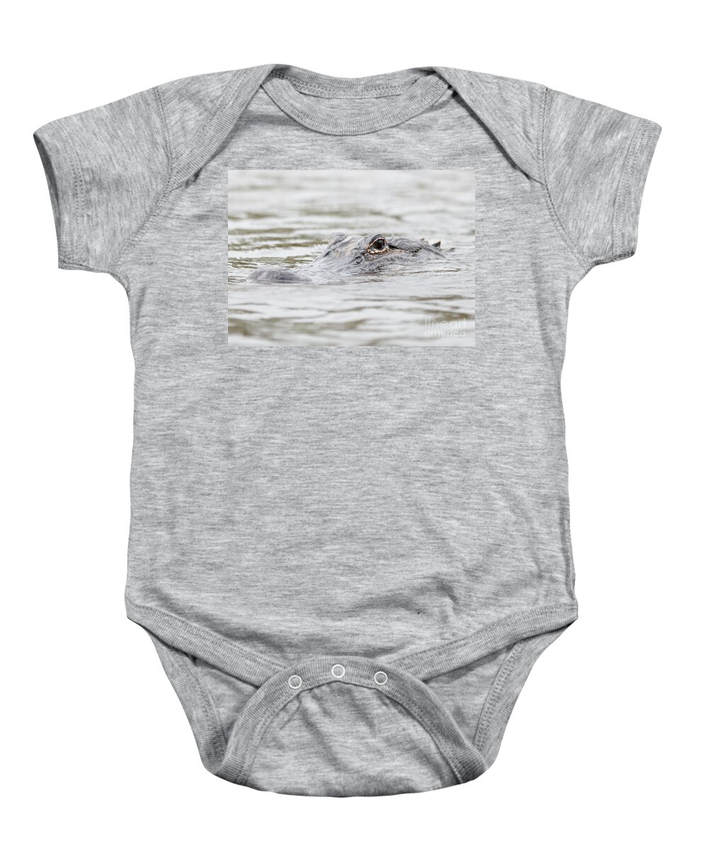 Alligator Baby Onesie featuring the photograph Eyeing You by Carol Groenen