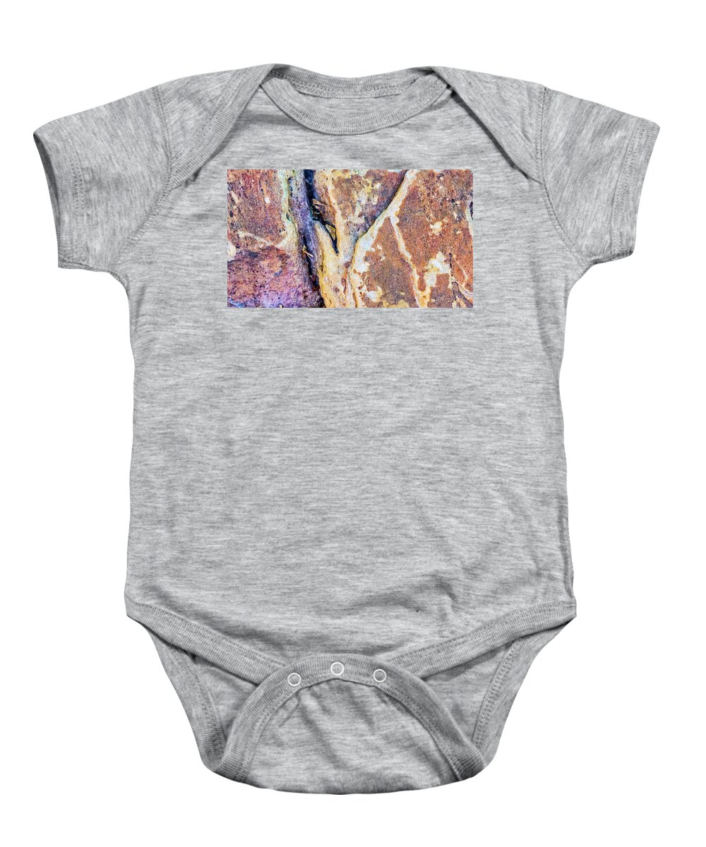 Abstract Baby Onesie featuring the photograph Fanciful rock by Segura Shaw Photography