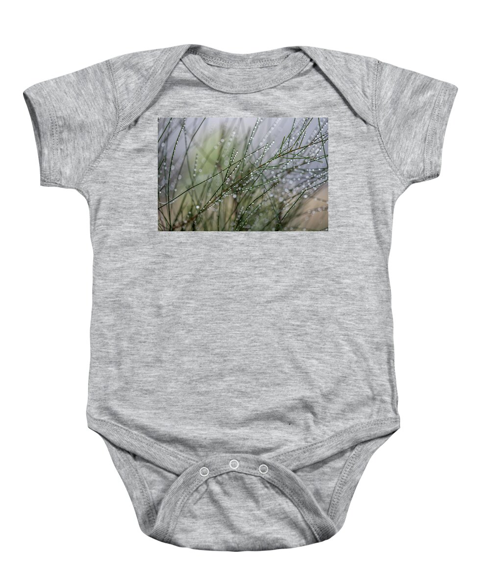 Mother Nature Baby Onesie featuring the photograph Fields Of Dew by Az Jackson