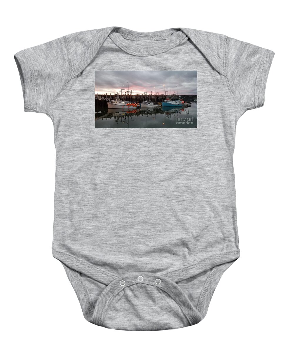 Sea Baby Onesie featuring the photograph Fishing Boats by Michael Graham