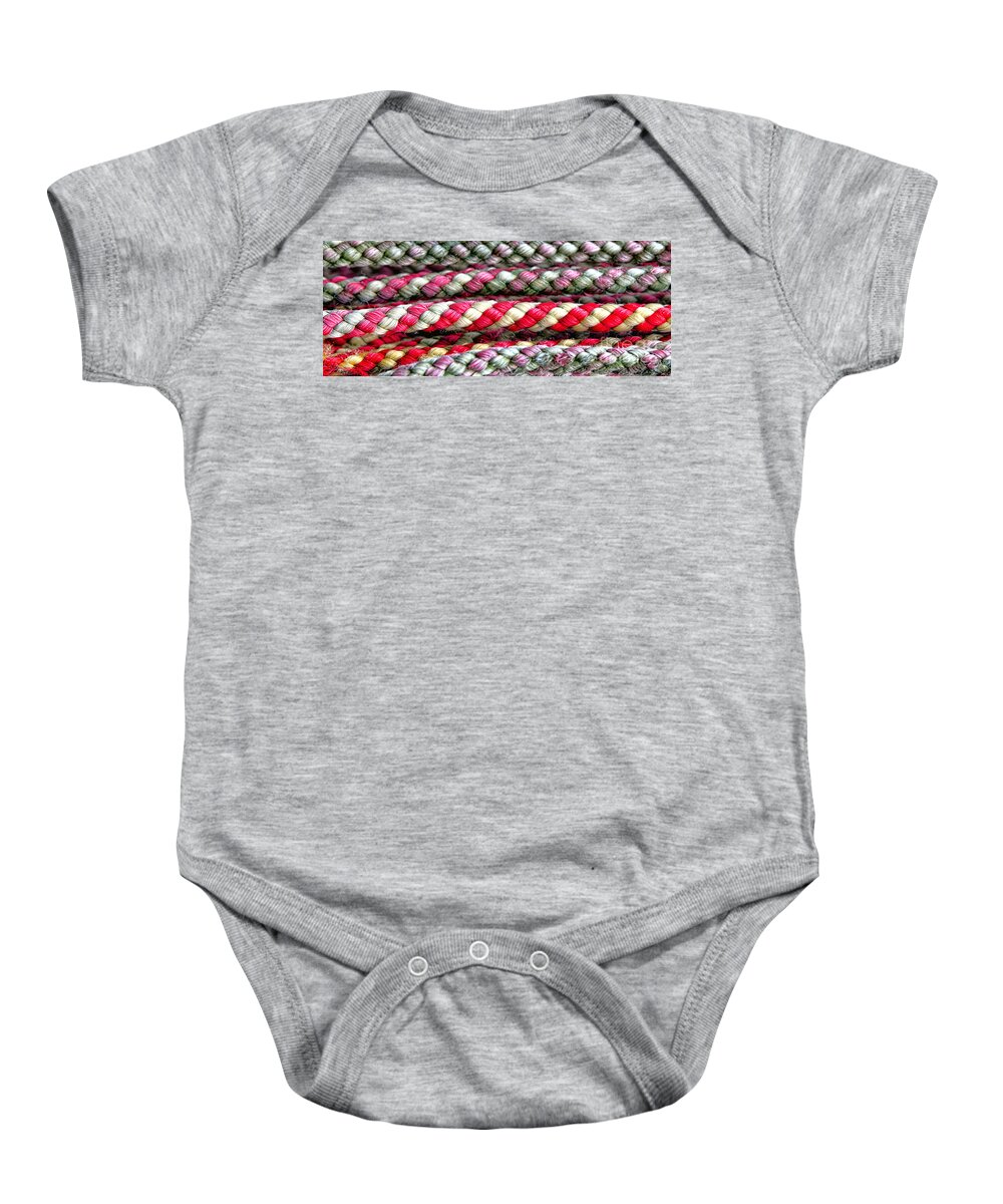 Colorful Baby Onesie featuring the photograph Fishing Ropes by Olivier Le Queinec