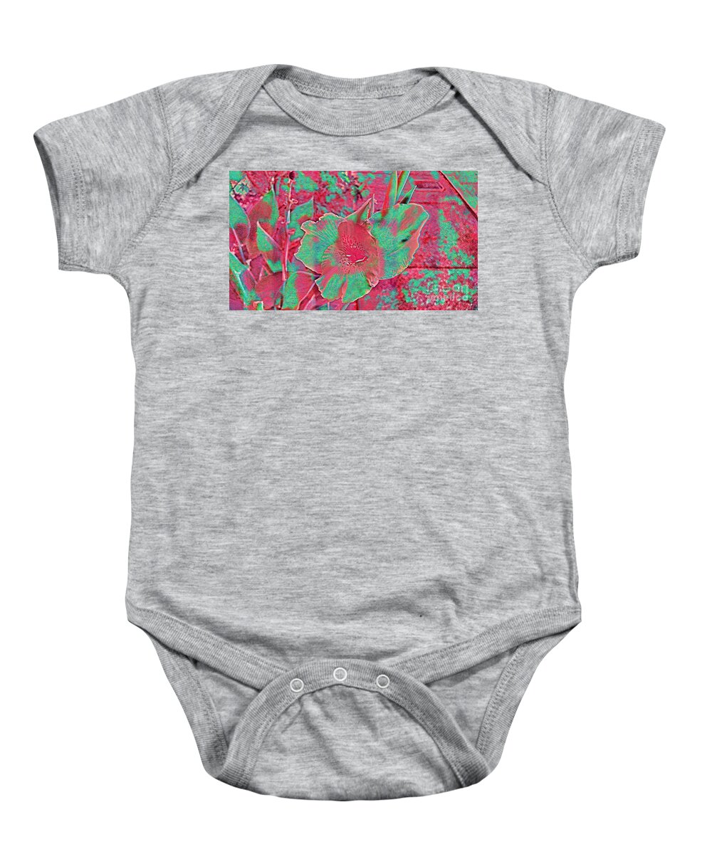 Florals Baby Onesie featuring the mixed media Floral beauty by Steven Wills
