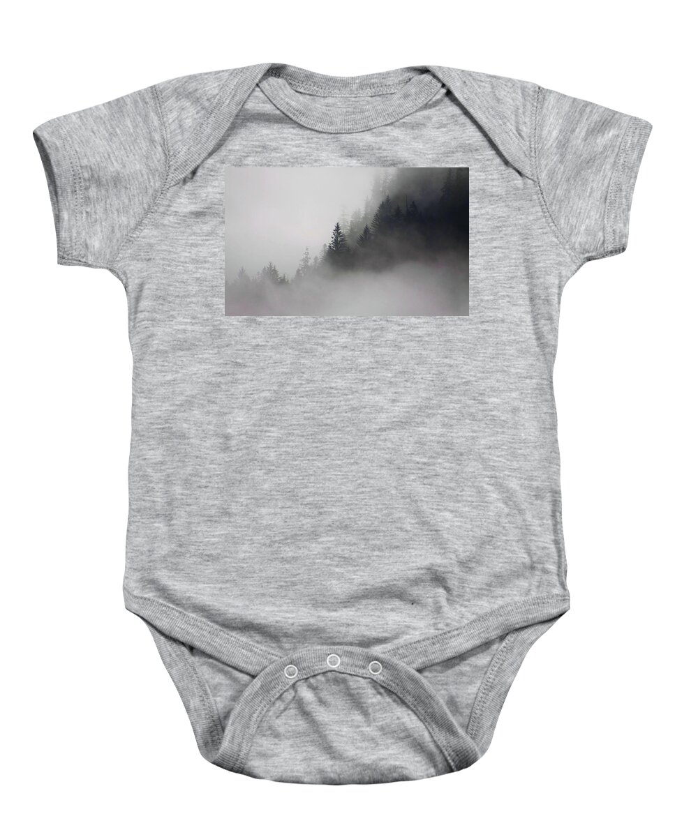 Fog Baby Onesie featuring the photograph Fog becoming forest by Fred Bailey
