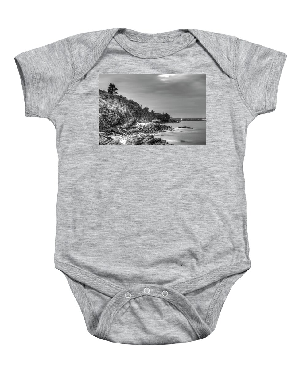 Narragansett Ave Baby Onesie featuring the photograph From the Bottom of Forty Steps Newport by Andrew Pacheco