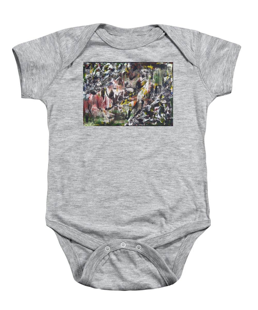 Gamma 1 Baby Onesie featuring the painting Gamma #1 Abstract by Sensory Art House