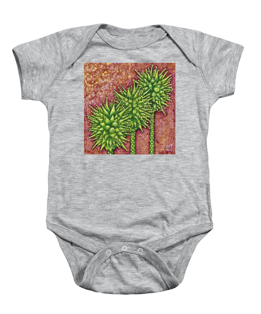 Garden Baby Onesie featuring the painting Garden Room 33 by Amy E Fraser