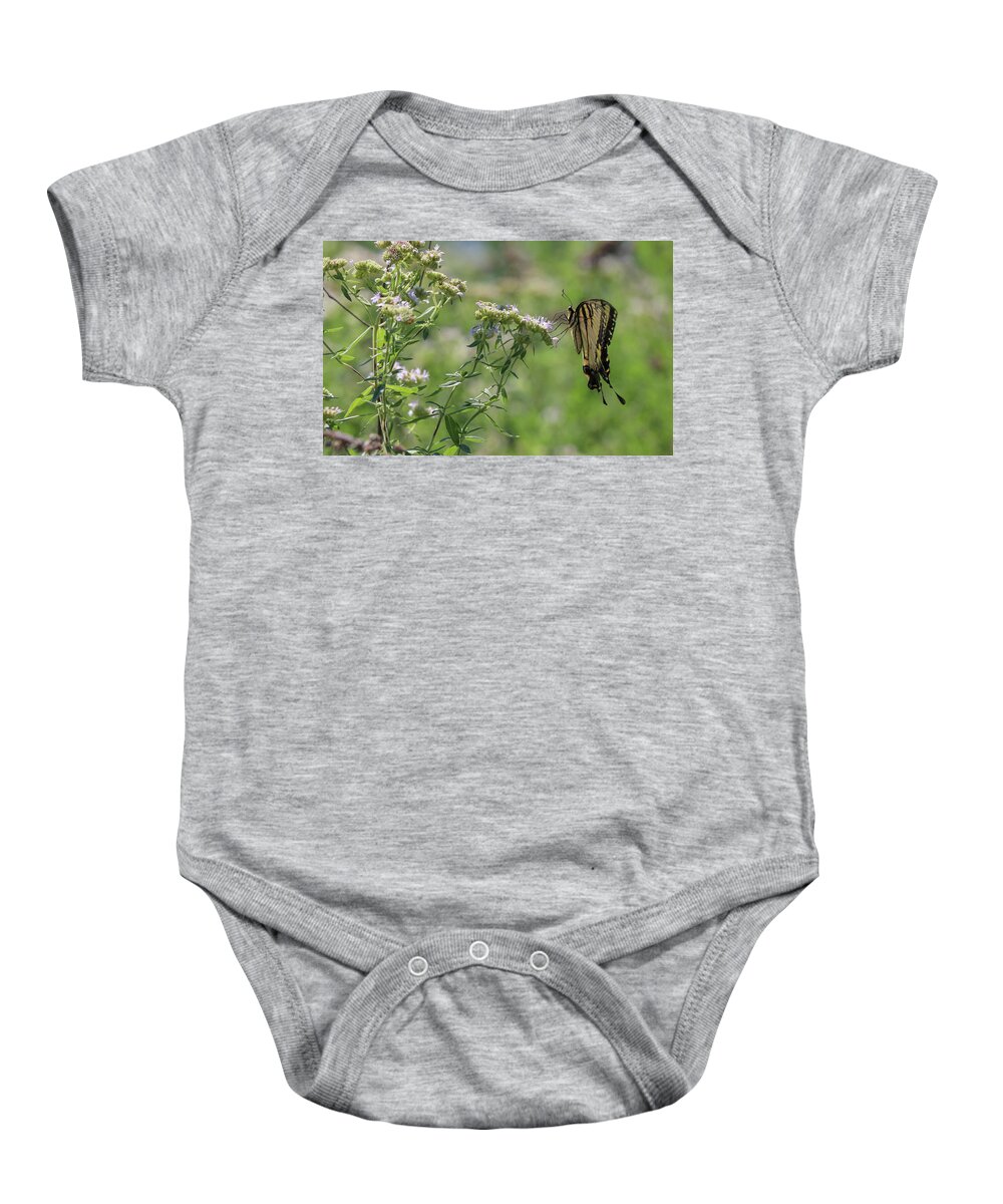Butterfly Baby Onesie featuring the photograph Gentle Landing by Mary Anne Delgado