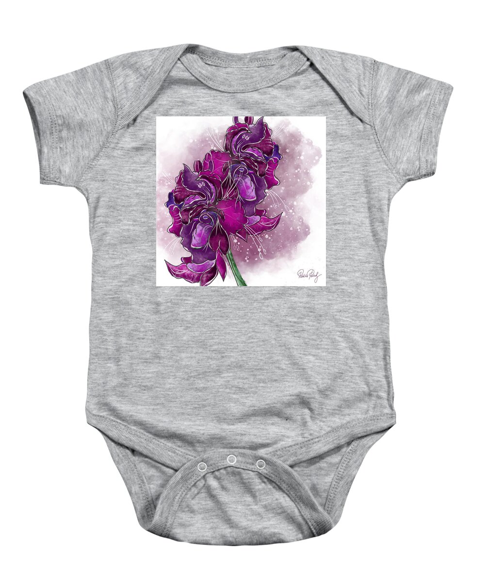 Gladiolus Baby Onesie featuring the painting Gladioli by Patricia Piotrak