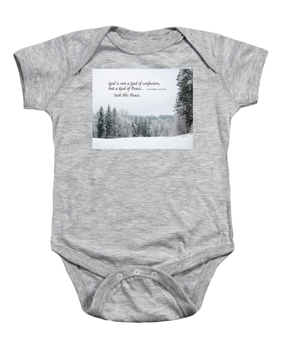 Bible Baby Onesie featuring the photograph God's Winter Wonderland by Kirt Tisdale