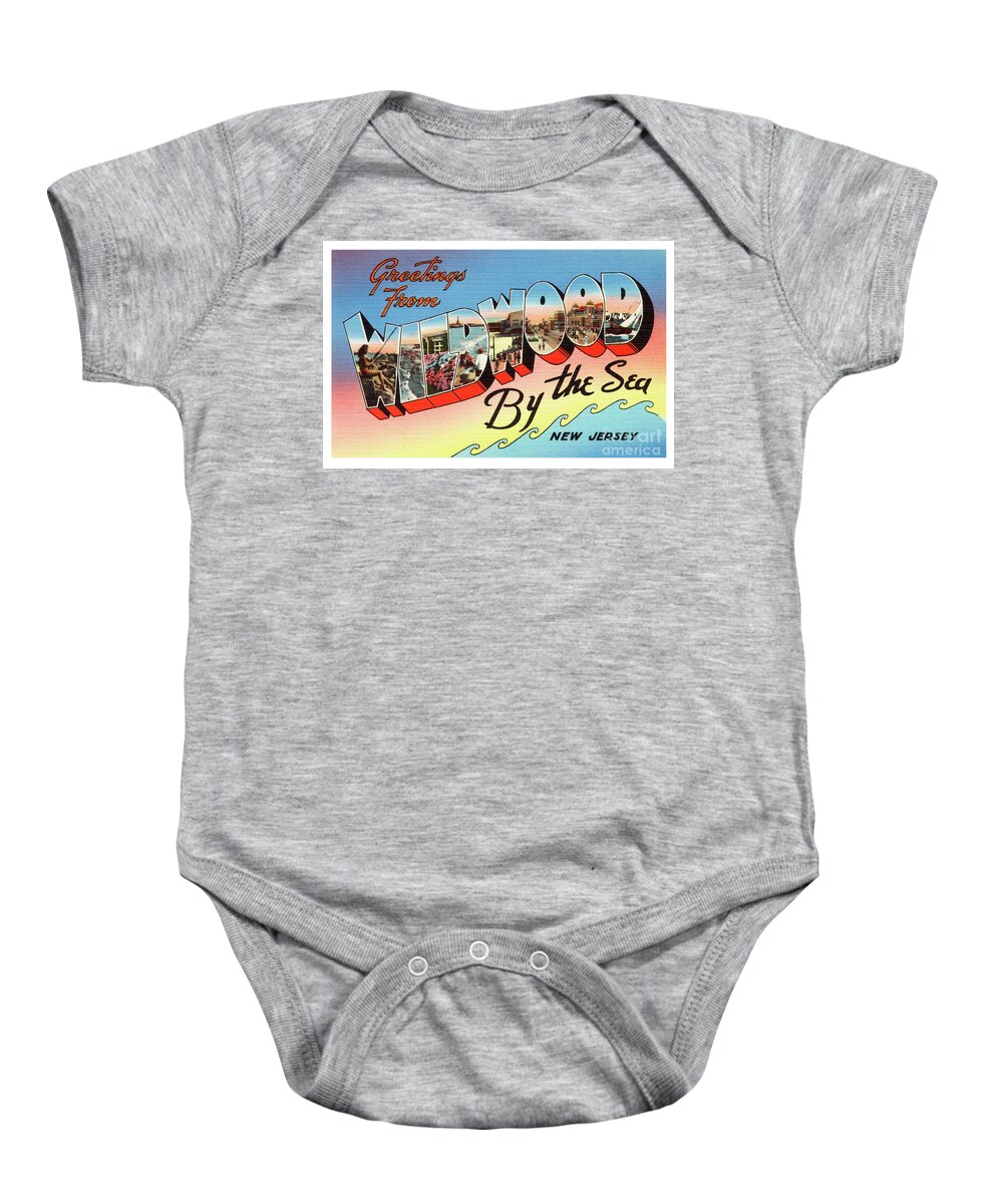 Lbi Baby Onesie featuring the photograph Wildwood Greetings - Version 2 by Mark Miller