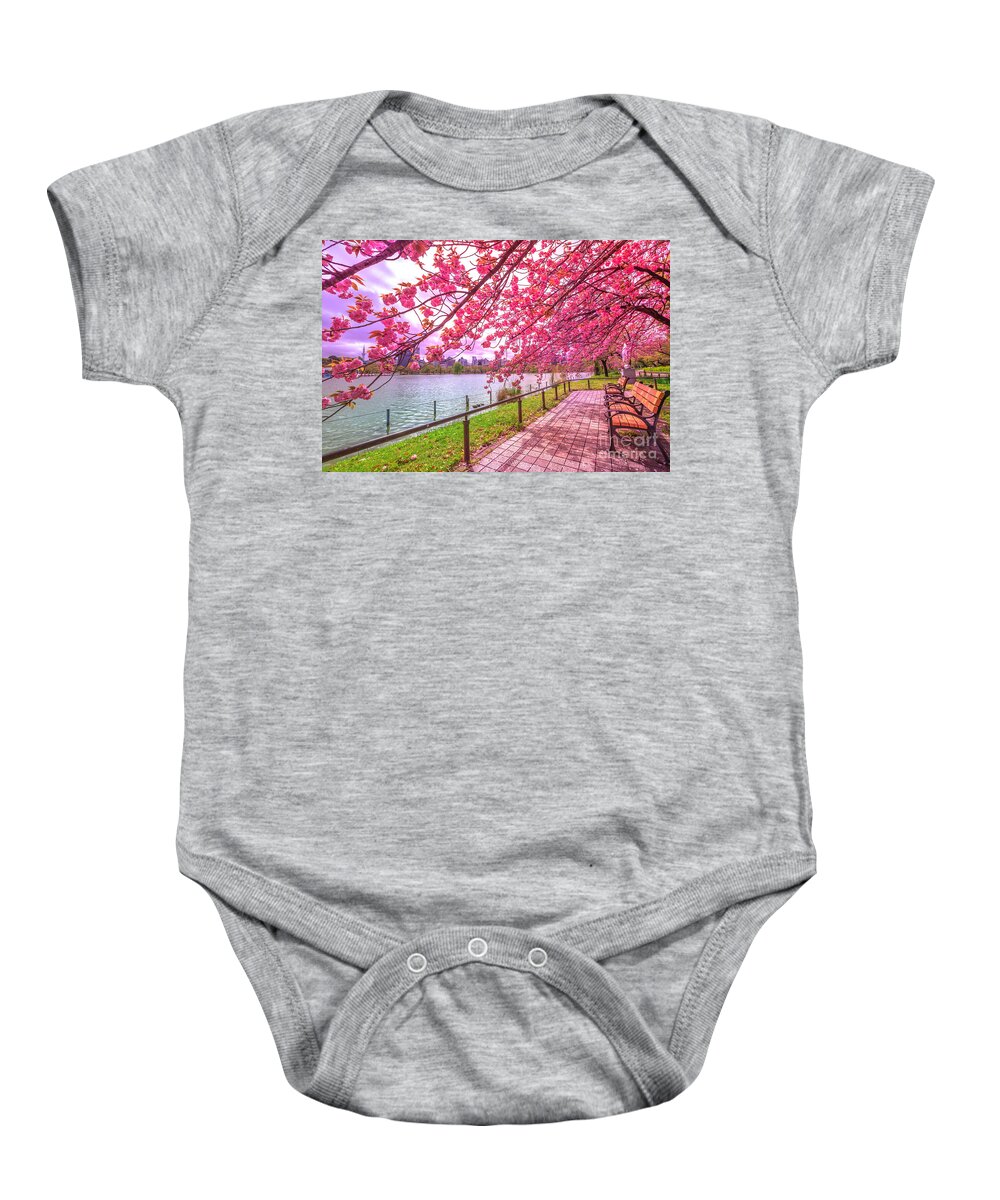 Ueno Park Baby Onesie featuring the photograph Hanami in Ueno Park by Benny Marty