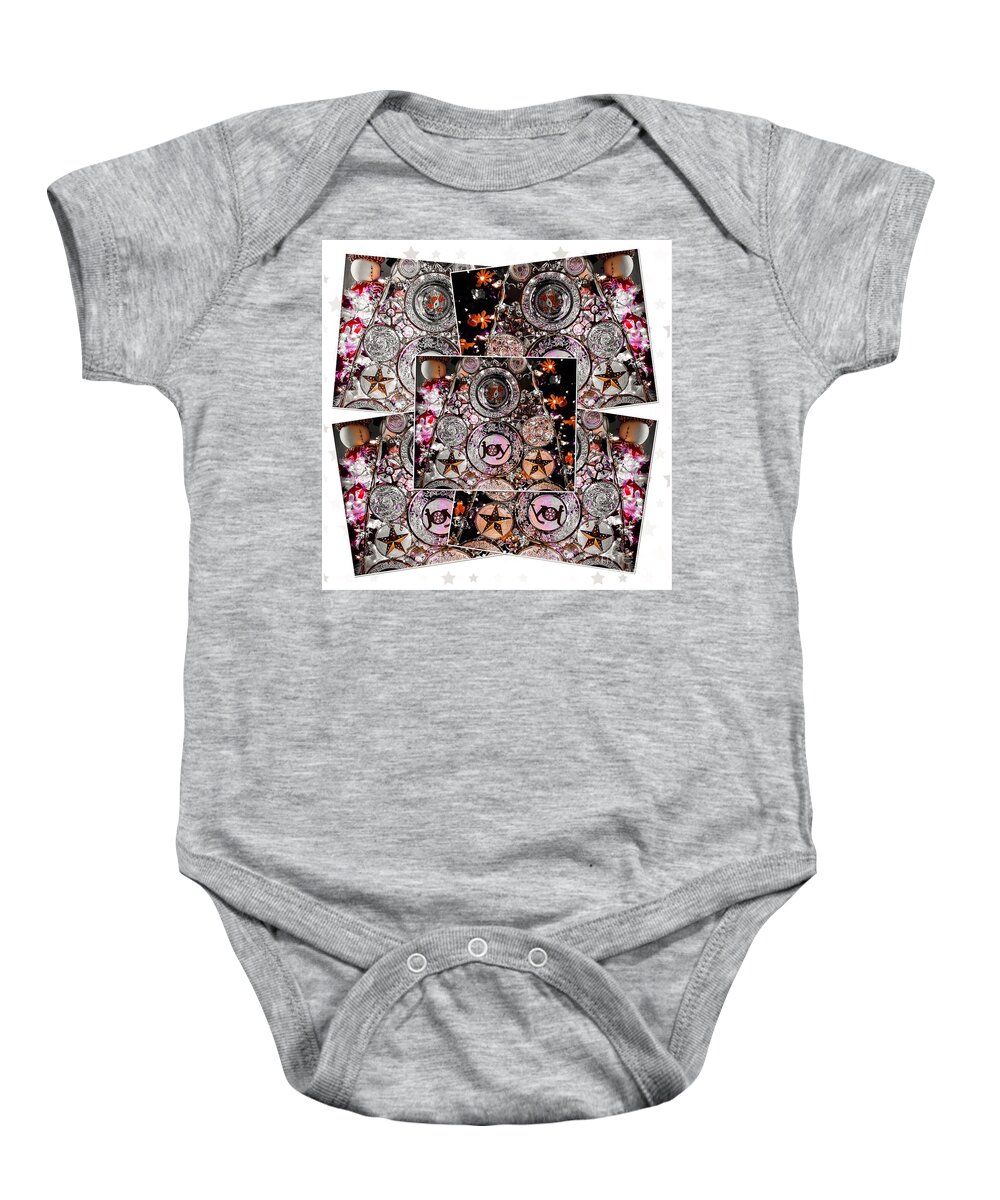Christmas Baby Onesie featuring the digital art Holiday Joy by Mary Capriole