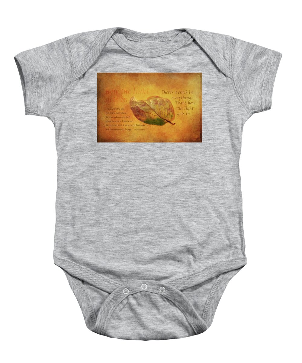 Photography Baby Onesie featuring the digital art How Light Gets In by Terry Davis