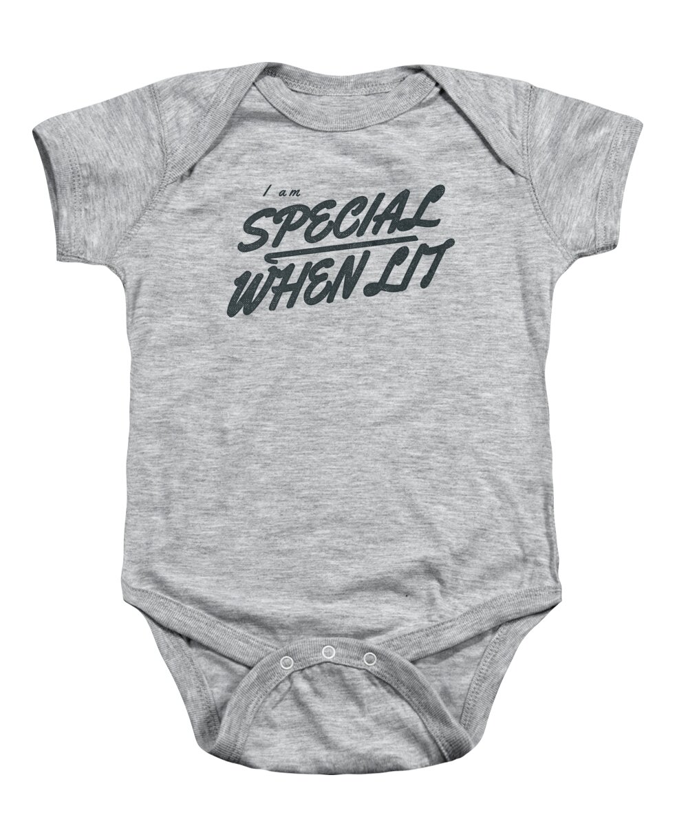 Pinball Baby Onesie featuring the digital art I am Special When Lit by Edward Fielding