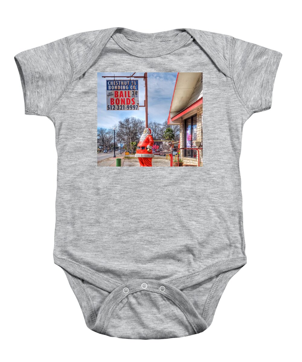 Christmas Baby Onesie featuring the photograph I Hope You Are Freely Enjoying The Holiday Season by Gia Marie Houck
