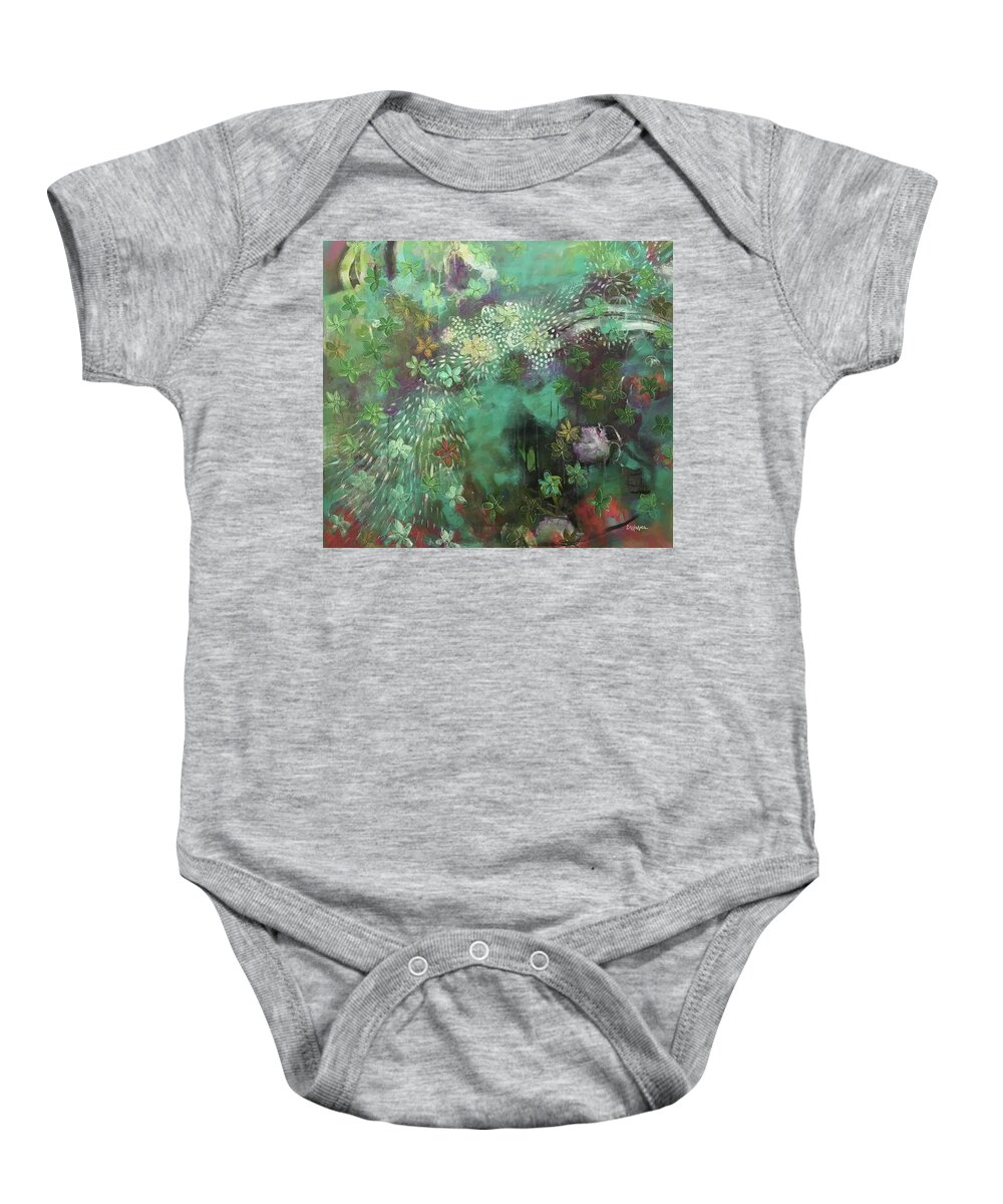 Abstract Baby Onesie featuring the painting I Just Want to Love You In My Own Language by Laurie Maves ART