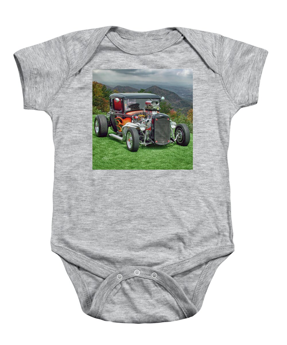 Model A Baby Onesie featuring the photograph I was drivin' that Model A by Michael Frank