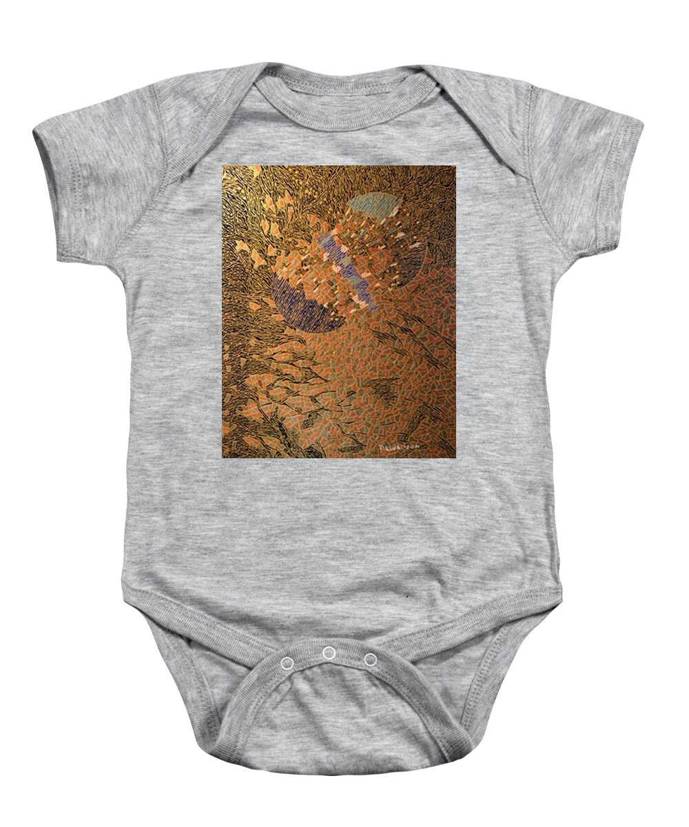 Impact Baby Onesie featuring the painting Impact by Darren Whitson