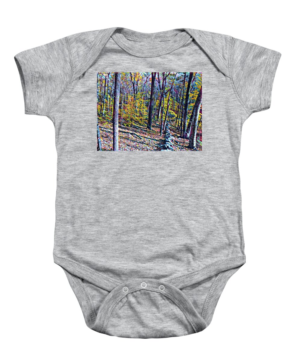 Photoshopped Painting Baby Onesie featuring the digital art Into the Woods #1 by Steve Glines