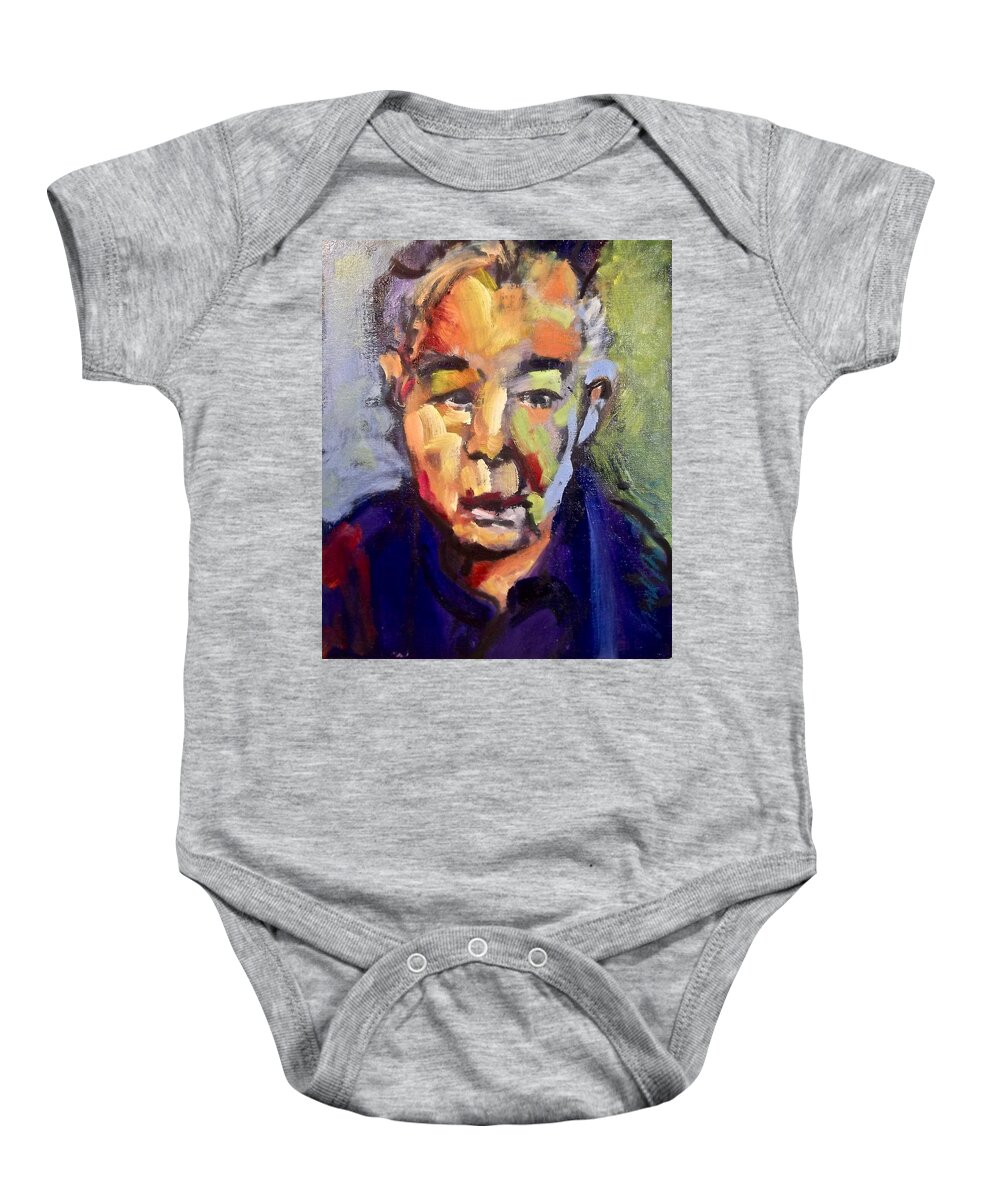 Painting Baby Onesie featuring the painting John Prine by Les Leffingwell
