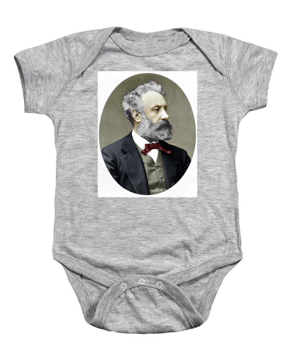 Jules Verne Baby Onesie featuring the photograph Jules Verne French Novelist, Here In 1877 by European School