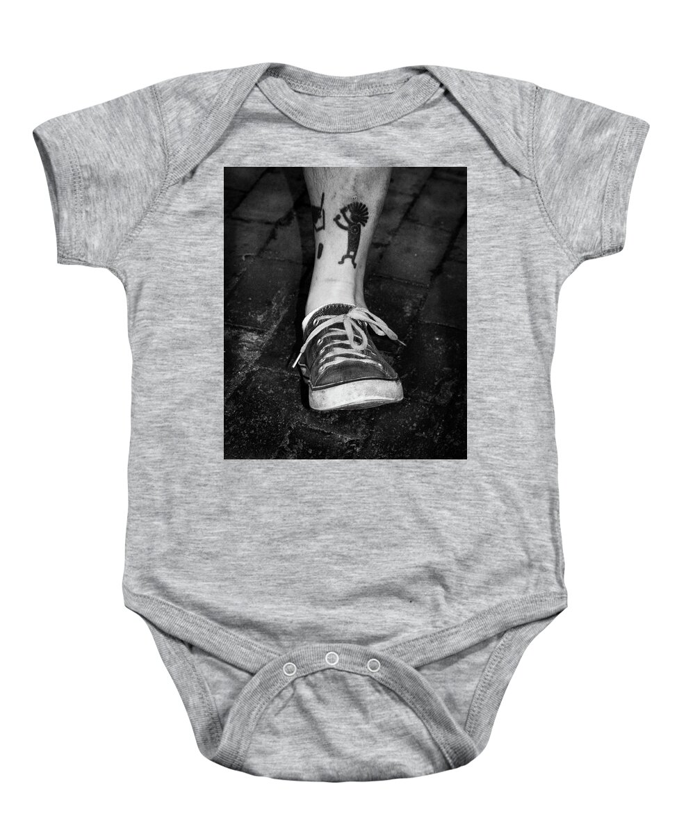 Foot Baby Onesie featuring the photograph Keeping Time by Vicky Edgerly