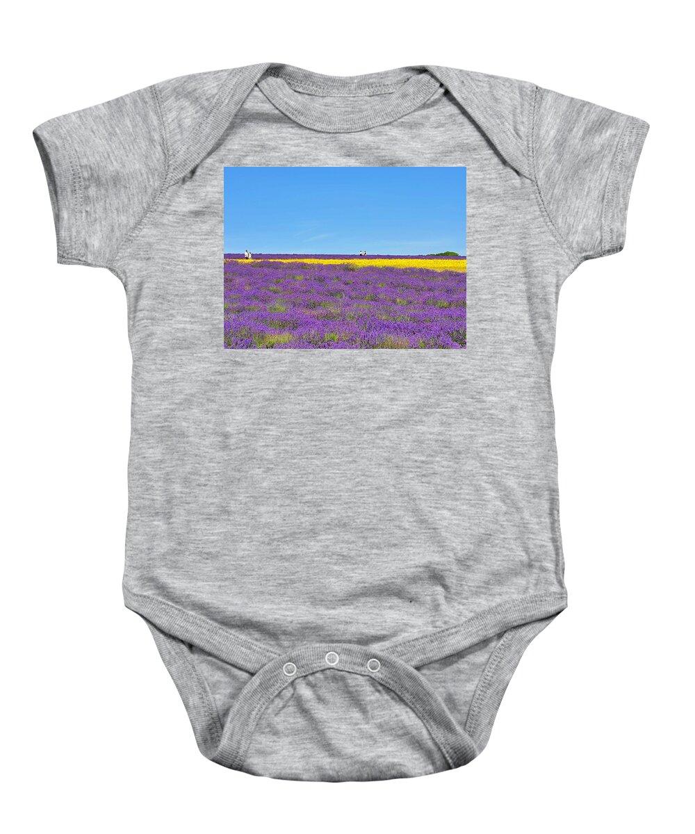 Wildflowers Baby Onesie featuring the photograph Lavender Heaven by Andrea Whitaker