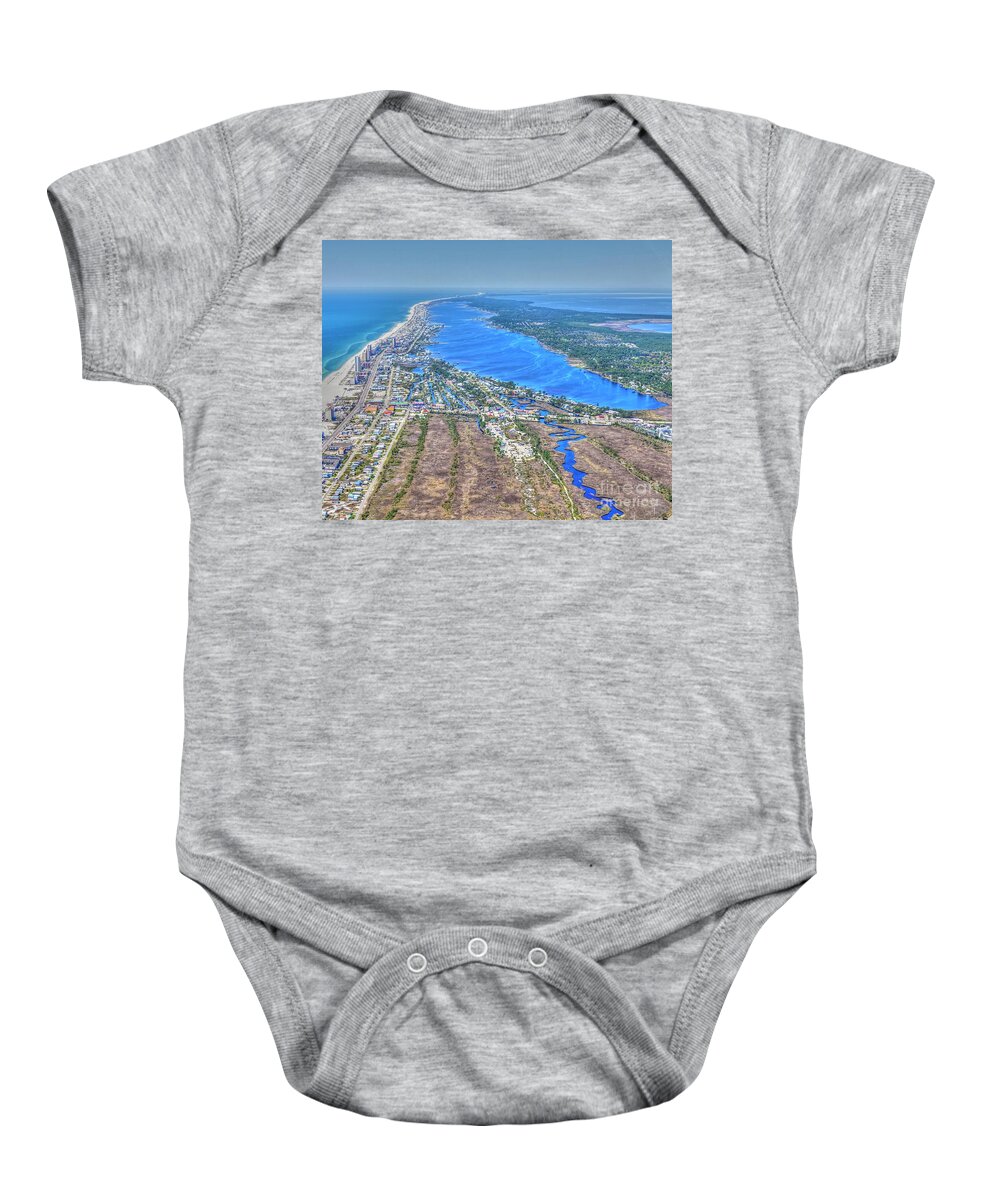 Little Lagoon 7489 Baby Onesie featuring the photograph Little Lagoon 7489 by Gulf Coast Aerials -