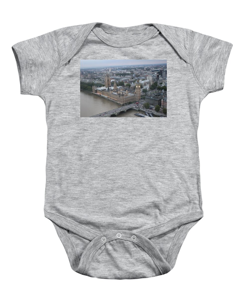 London Baby Onesie featuring the photograph London from the Eye by Laura Smith