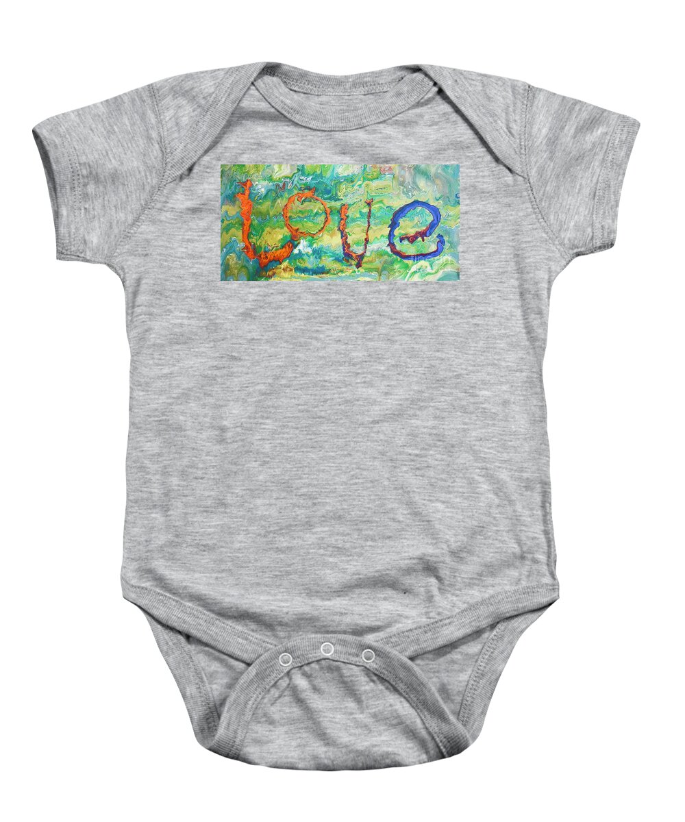 Love Baby Onesie featuring the painting Love Nature by Monica Elena