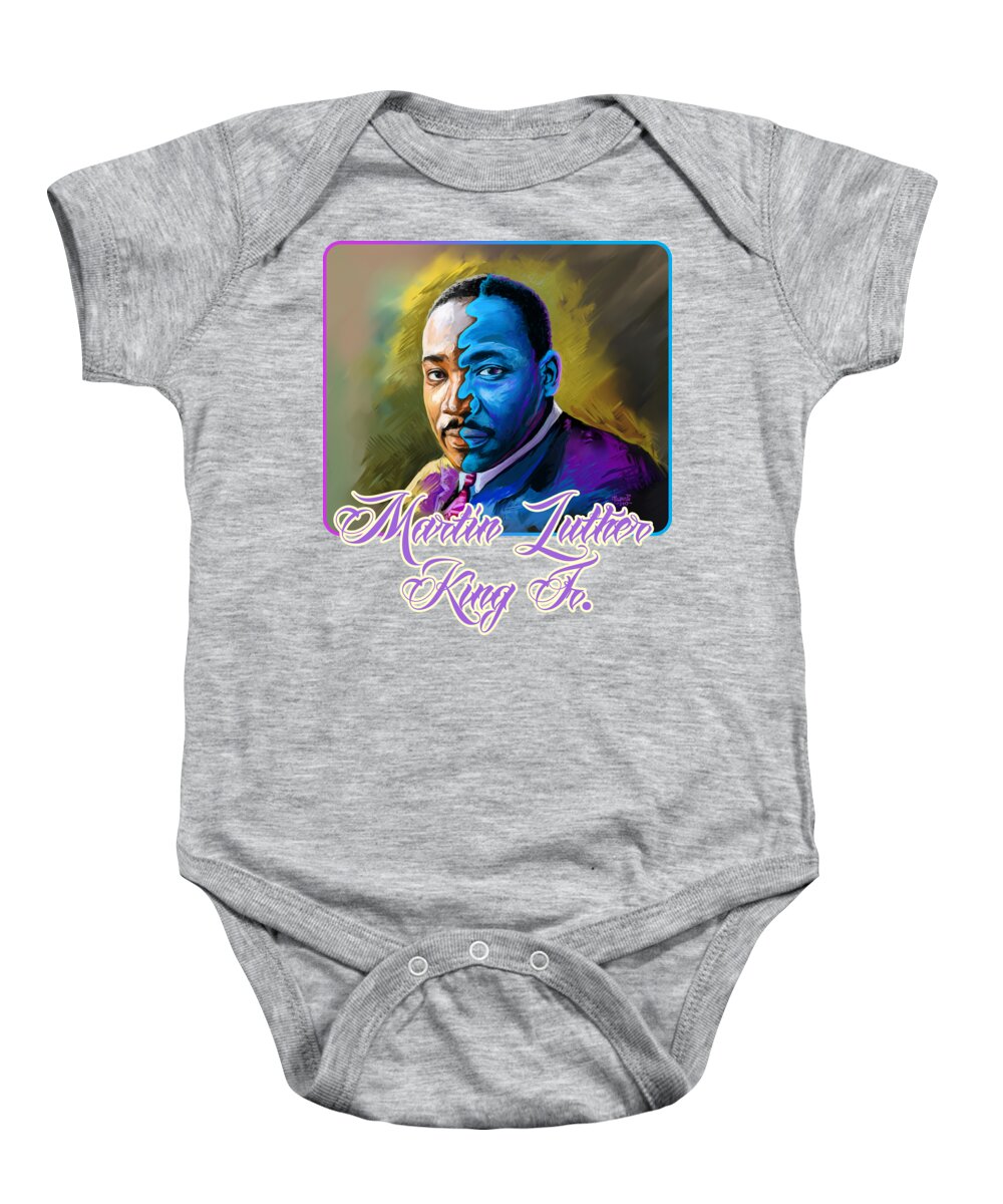 Kenya Baby Onesie featuring the painting Man of All Seasons by Anthony Mwangi