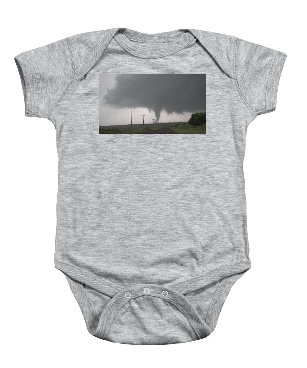 Nebraskasc Baby Onesie featuring the photograph Mangum Oklahoma Tornado 005 by Dale Kaminski