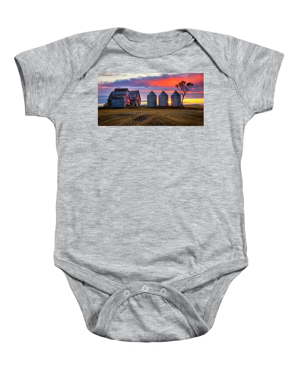 Scenic Landscape Baby Onesie featuring the photograph Manitoba Rural Scene by Harriet Feagin
