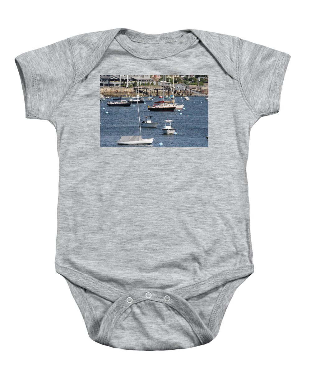 Boats Baby Onesie featuring the photograph Marblehead Life by Laura Smith