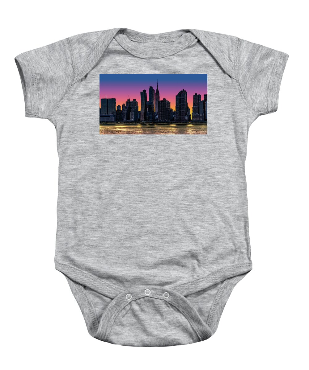 New York City Baby Onesie featuring the photograph Midtown Eastside Evening by Chris Lord