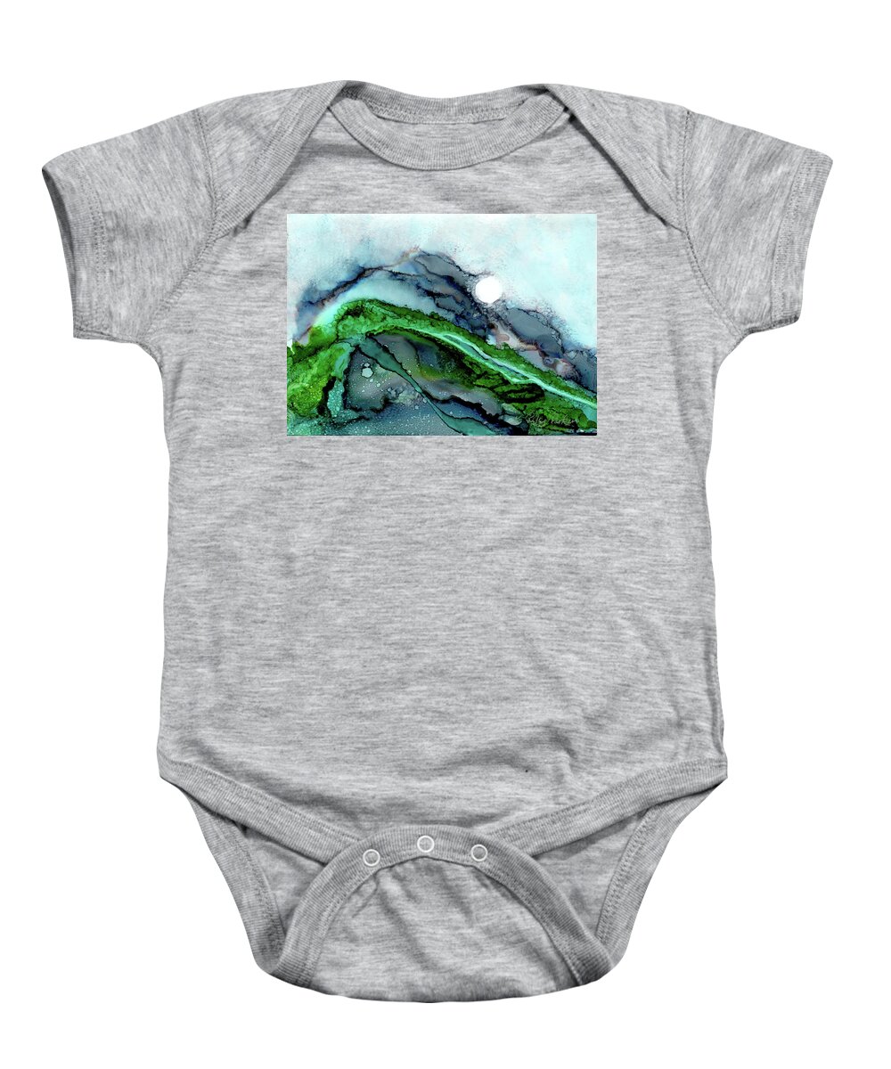 Moon Baby Onesie featuring the painting Moondance I by Kathryn Riley Parker