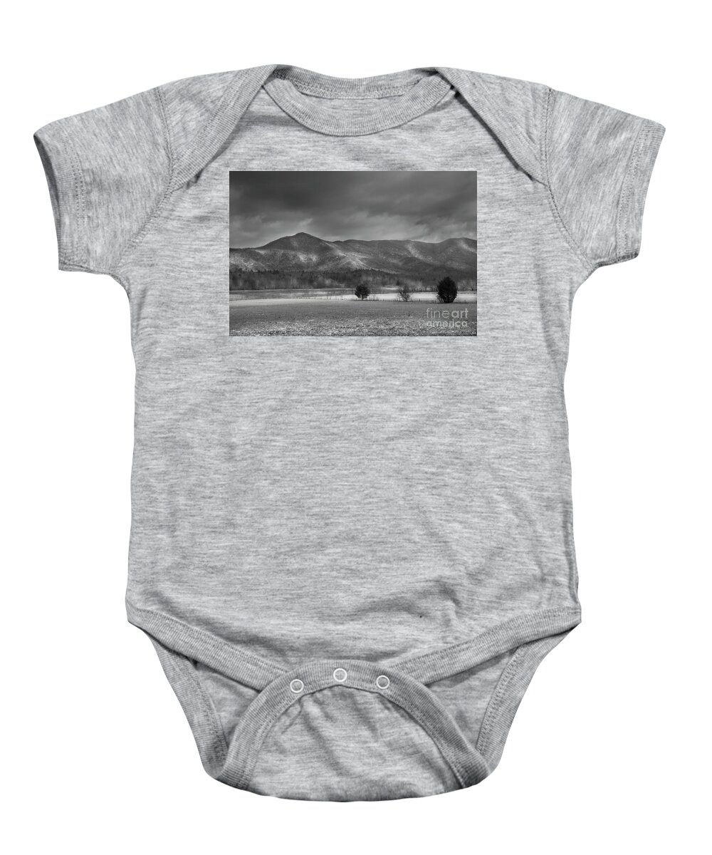 Smoky Mountains Baby Onesie featuring the photograph Mountain Weather by Mike Eingle