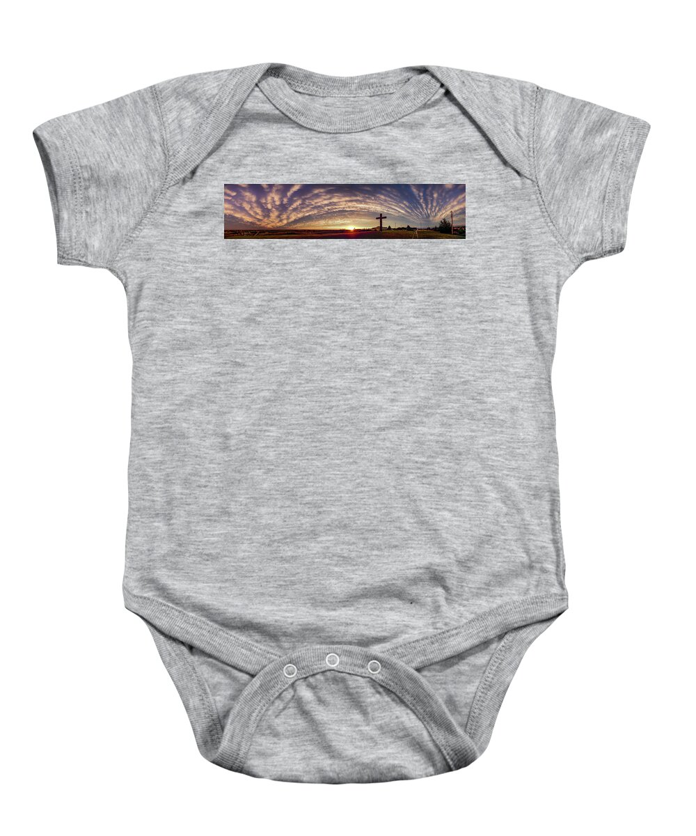 Nebraskasc Baby Onesie featuring the photograph Nebraska Mammatus Sunset 014 by Dale Kaminski
