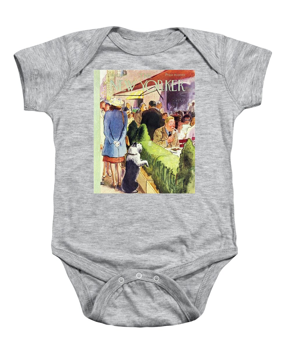 Illustration Baby Onesie featuring the painting New Yorker August 17 1946 by Garrett Price