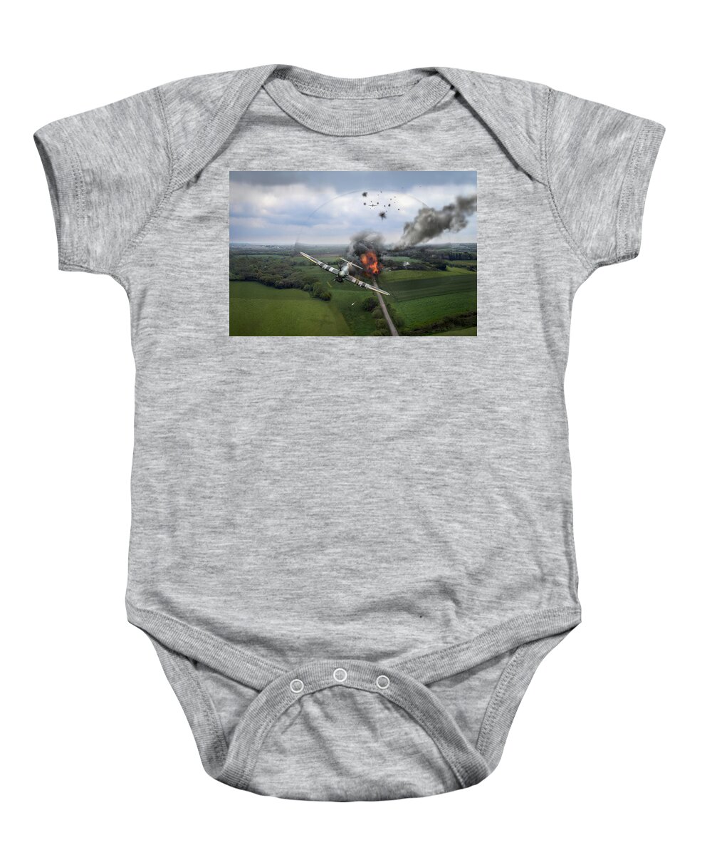1000lb Bombs Baby Onesie featuring the photograph Normandy Typhoon shockwave by Gary Eason