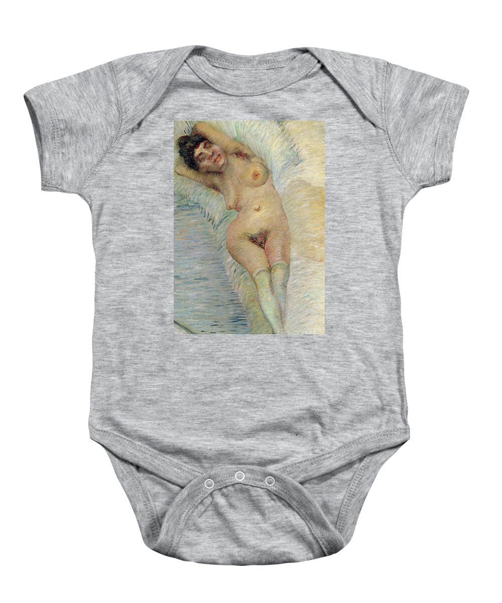 Female Baby Onesie featuring the painting Nude Detail by Van Gogh by Vincent Van Gogh