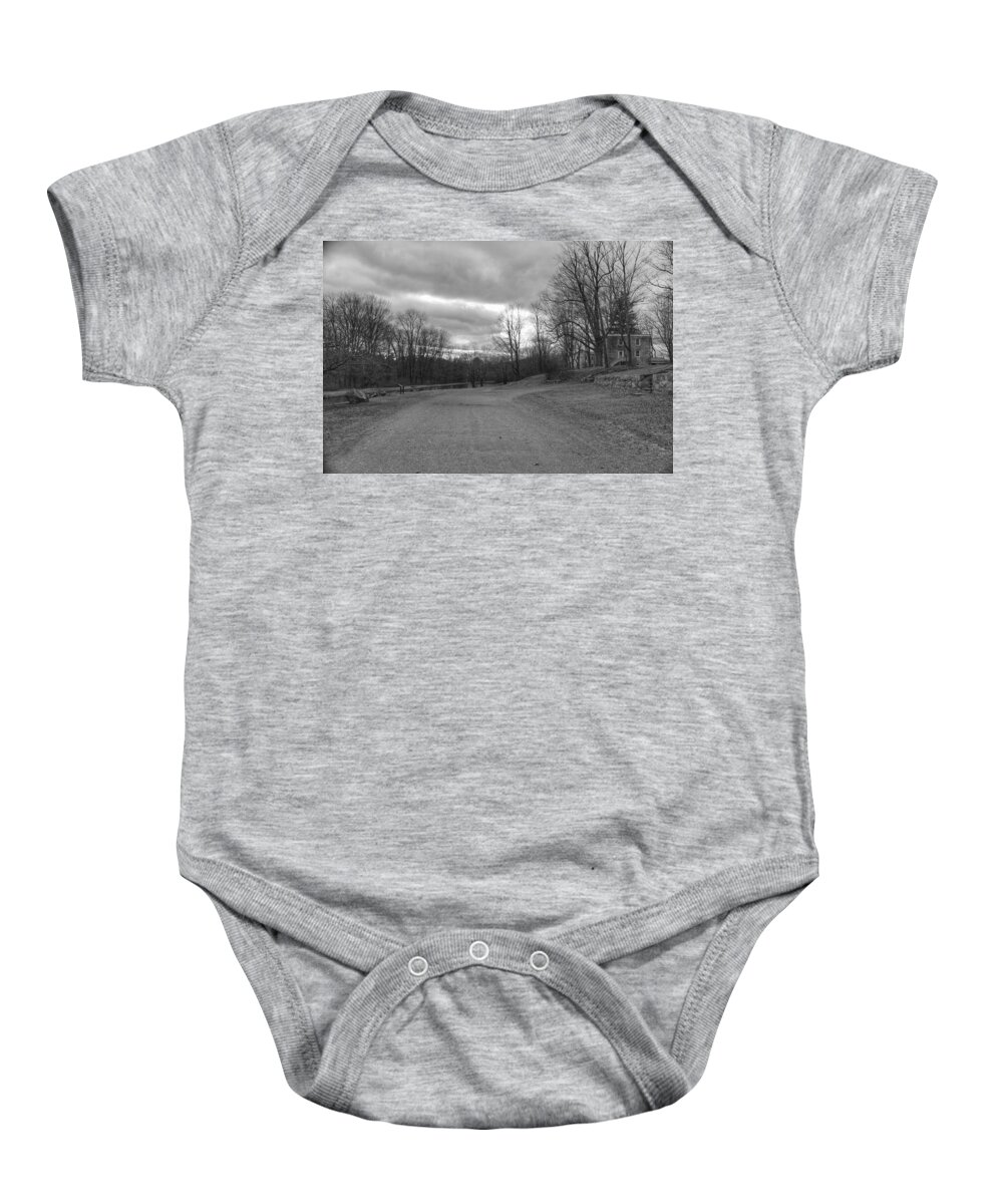 Waterloo Village Baby Onesie featuring the photograph Old Canal Road - Waterloo Village by Christopher Lotito