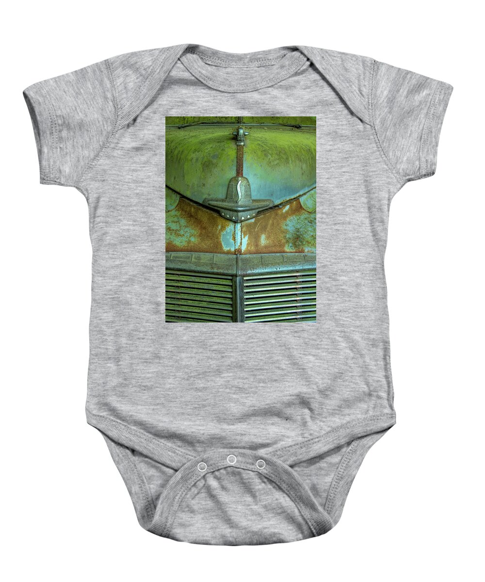 Old Car Baby Onesie featuring the photograph Old Car by Minnie Gallman