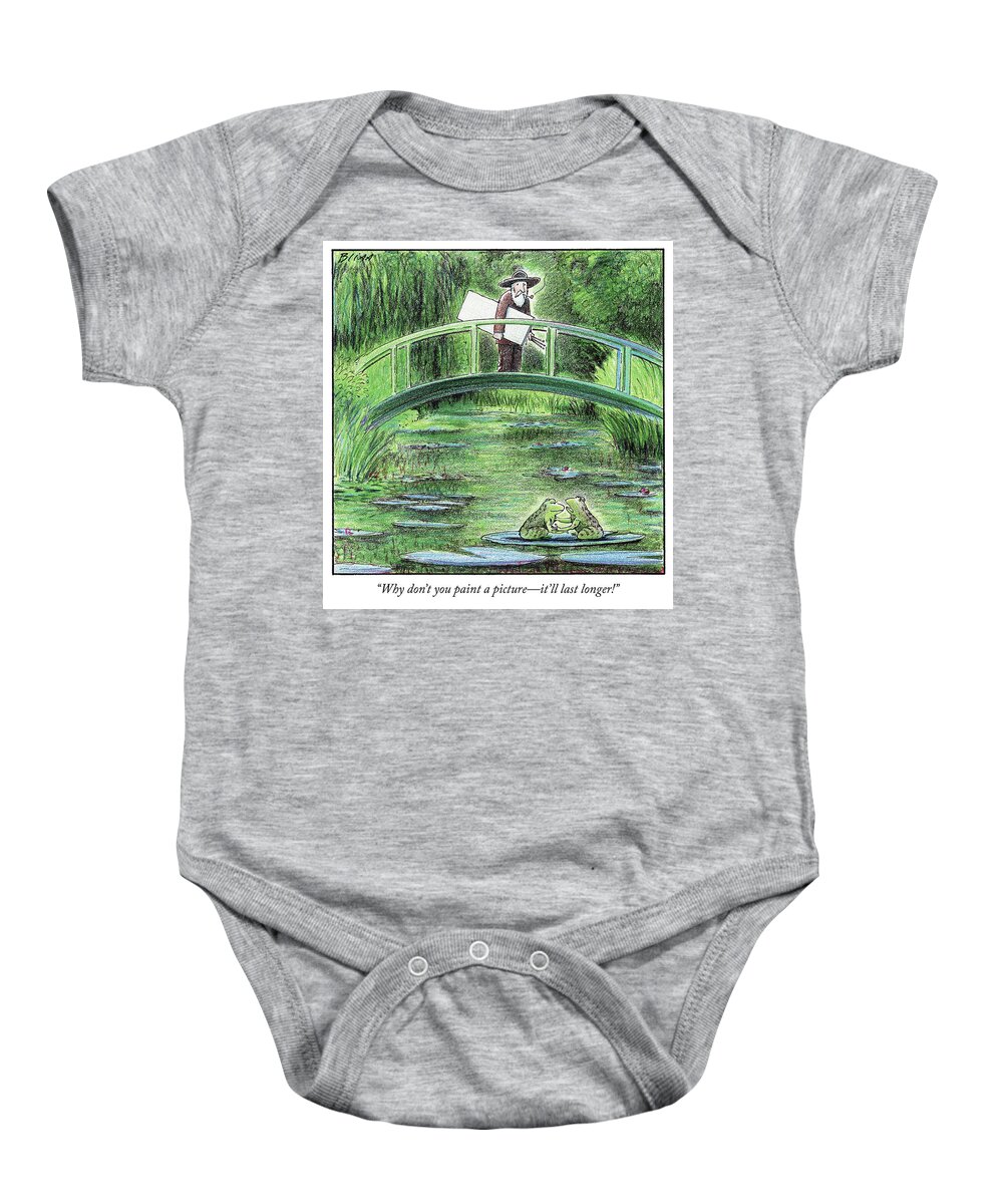 why Don't You Paint A Picture Baby Onesie featuring the drawing Paint a picture by Harry Bliss