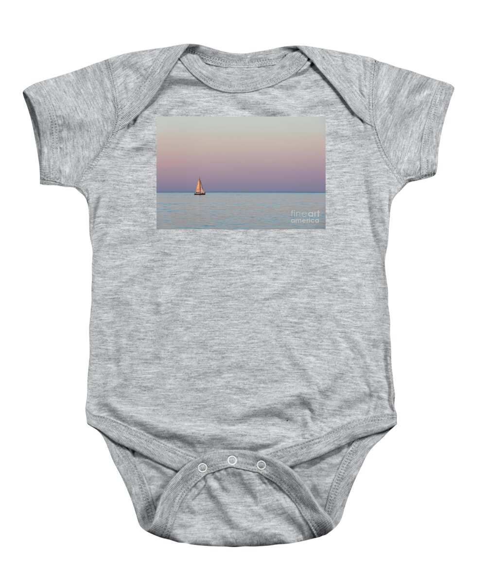 Photograph Baby Onesie featuring the photograph Pastel Sunset by Alma Danison