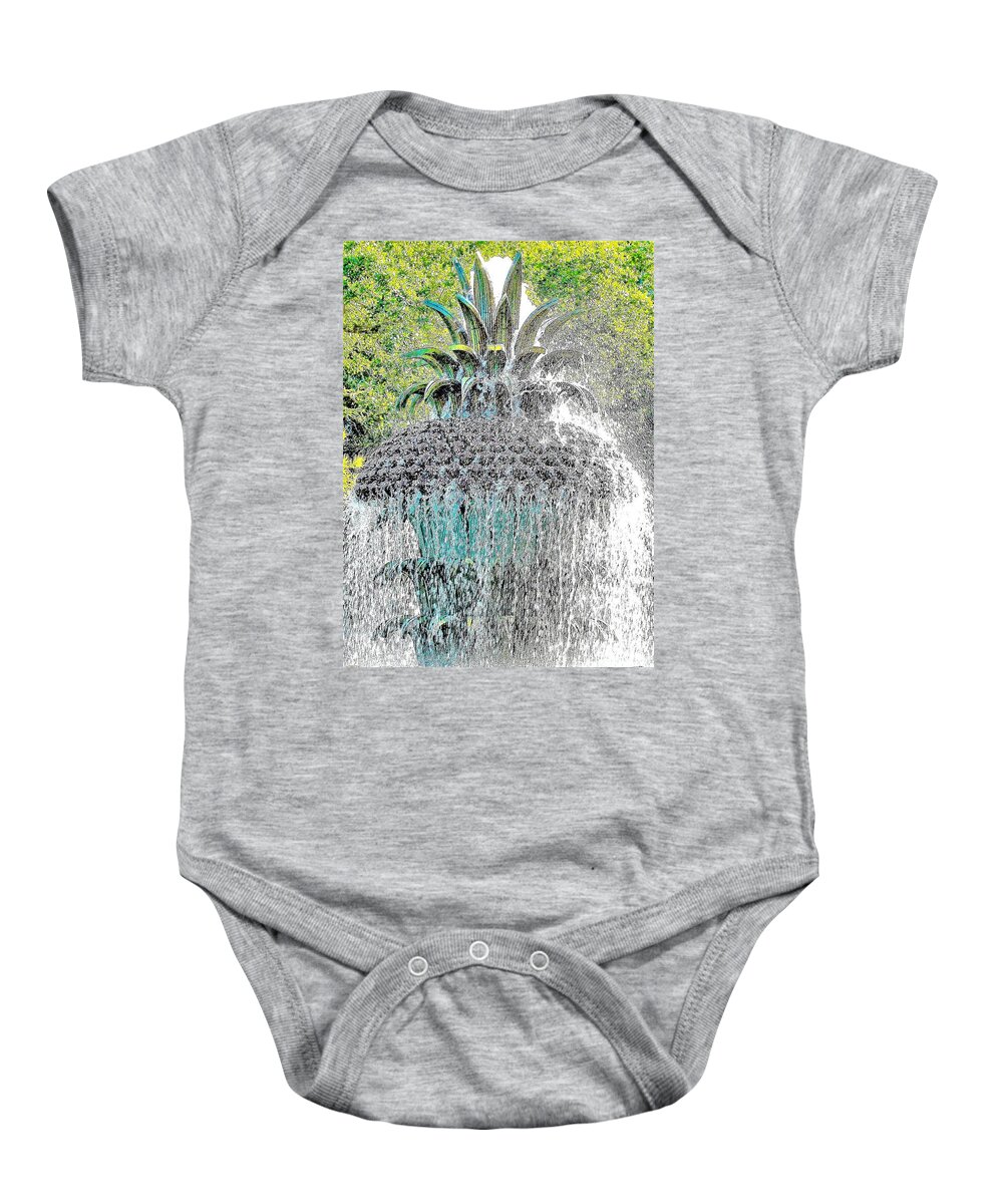Pineapple Baby Onesie featuring the photograph Pineapple Fountain by Merle Grenz